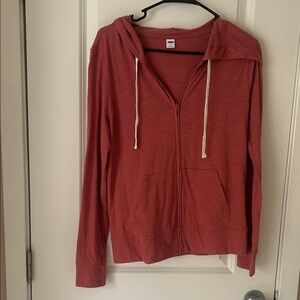 Old Navy Dusty Rose Zip Hoodie with Drawstrings